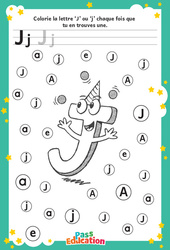 Lettre J - Discrimination visuelle : Maternelle 1, 2 - PDF à imprimer
