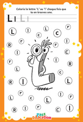 Lettre L - Discrimination visuelle : Maternelle 1, 2 - PDF à imprimer