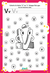 Lettre V - Discrimination visuelle : Maternelle 1, 2 - PDF à imprimer