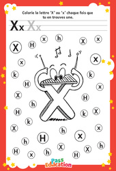 Lettre X - Discrimination visuelle : Maternelle 1, 2 - PDF à imprimer