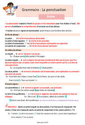 La ponctuation - Cours, Leçon : Primaire 5 - PDF à imprimer