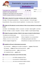 Le groupe nominal - Examen Evaluation avec la correction : Primaire 5 - PDF à imprimer