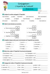 L’imparfait de l’indicatif - Exercices avec les corrigés : Primaire 4 - PDF à imprimer