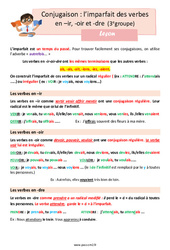 Imparfait des verbes en - ir, - oir et - dre (3e groupe) - Cours, Leçon : Primaire 2 - PDF à imprimer