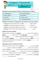 Imparfait des verbes en - ir, - oir et - dre (3e groupe) - Exercices avec les corrigés : Primaire 2 - PDF à imprimer