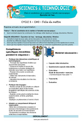 Épuration de l’eau - Séquence + vidéo - Edith Eprouvette : Primaire 5 - PDF à imprimer