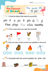 Le son [fl] phl - Phonologie anglaise - Carousel of Sounds - Vidéo interactive + Fiche : Maternelle 2, [Primaire] - PDF à imprimer