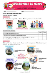 L’espace est organisé de l’école à la ville - Exercices - Apis & ses amis : Primaire 2 - PDF à imprimer