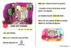 Lalie est malade - Lecture interactive  -  Luminéo - Niveau 1 : Primaire 1