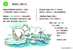 Ourson blanc - Lecture interactive  -  Luminéo - Niveau 2 : Primaire 1