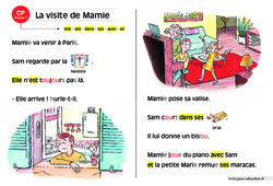 La visite de Mamie - Lecture interactive  -  Luminéo - Niveau 1 : Primaire 1