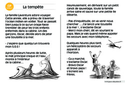La tempête - Lecture interactive  -  Luminéo - Niveau 3 : Primaire 1