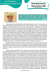 Portrait de femme (Henry James) - Littérature : Secondaire 2 - PDF à imprimer