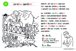 Le vieux gardien - Lecture interactive  -  Luminéo - Niveau 2 : Primaire 1