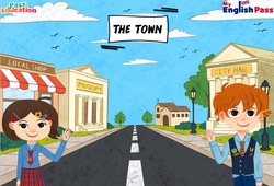 The town - Séquence complète - Apprends l’anglais avec Kelly and James : Maternelle 2, [Primaire] - PDF à imprimer