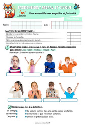 Vivre ensemble avec empathie et fraternité - Examen Evaluation - EMC : Primaire 2 - PDF à imprimer
