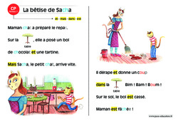 La bêtise de Sacha - Lecture interactive  -  Luminéo - Niveau 1 : Primaire 1