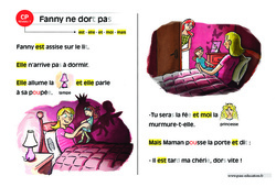 Fanny ne dort pas - Lecture interactive  -  Luminéo - Niveau 1 : Primaire 1