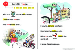 Le vélo rouge - Lecture interactive  -  Luminéo - Niveau 1 : Primaire 1