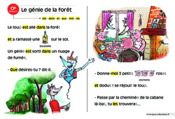 Le génie de la forêt - Lecture interactive  -  Luminéo - Niveau 1 - À essayer gratuitement : Primaire 1