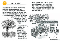 Le cerisier - Lecture interactive  -  Luminéo - Niveau 3 : Primaire 1