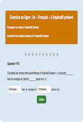 L'impératif présent - Fiches  - Exercice en ligne : Secondaire 1