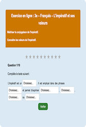 L'impératif - Fiches  - Exercice en ligne : Secondaire 3