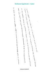 Les calligrammes - Atelier de lecture : Primaire 6 - PDF à imprimer