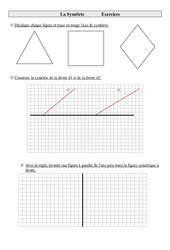 Symétrie - Exercices - Géométrie : Primaire 4 - PDF à imprimer