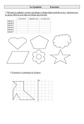 Symétrie - Exercices - Géométrie - 2 : Primaire 4 - PDF à imprimer
