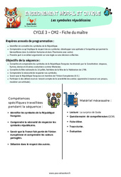 Les symboles républicains - Séquence - Fiche de préparation - EMC : Primaire 5 - PDF à imprimer