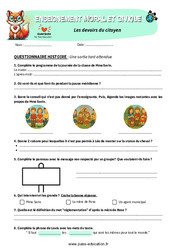 Les devoirs du citoyen - Exercices - EMC : Primaire 5 - PDF à imprimer
