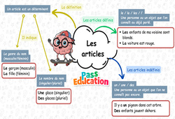 Les articles - Carte mentale à co - construire : Primaire 3 - PDF à imprimer