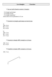 Triangles - Exercices  : Primaire 4 - PDF à imprimer