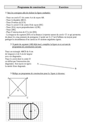 Programme de construction - Exercices - Géométrie : Primaire 4 - PDF à imprimer