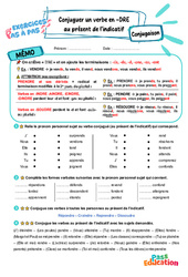 Conjuguer un verbe en - dre au présent de l'indicatif - Exercices Pas à Pas : Primaire 3 - PDF à imprimer