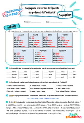 Conjuguer les verbes fréquents au présent de l'indicatif - Exercices Pas à Pas : Primaire 3 - PDF à imprimer