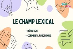 Le champ lexical - Vidéo pédagogique : Secondaire 2