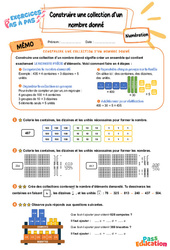 Construire une collection d’un nombre donné (inférieur à 10 000) - Exercices Pas à Pas : Primaire 3 - PDF à imprimer