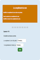 Complément du nom - Fiches Exercice en ligne  - Fiches Français - Grammaire - Étude de la langue : Primaire 4