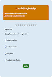 Vocabulaire géométrique - Fiches Exercice en ligne  - Fiches Mathématiques - Géométrie : Primaire 2