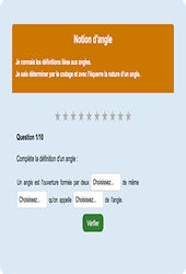 Notion d’angle - Fiches Exercice en ligne  - Fiches Mathématiques - Espace et géométrie : Primaire 6