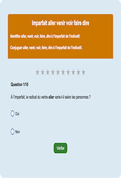 Imparfait des verbes courants - Fiches Exercice en ligne  - Fiches Français - Conjugaison - Étude de la langue : Primaire 2