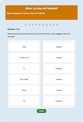 Futur de l’indicatif - Fiches Exercice en ligne  - Fiches Français - Conjugaison - Étude de la langue : Primaire 4