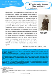 À l’ombre des jeunes filles en fleurs - Littérature : Secondaire 3 - PDF à imprimer
