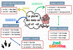 Le pluriel des noms en - al et - ail - Carte mentale à co - construire : Primaire 3 - PDF à imprimer