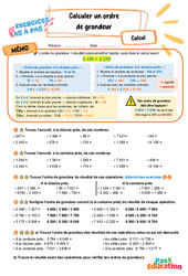 Calculer un ordre de grandeur - Exercices Pas à Pas : Primaire 5 - PDF à imprimer