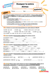 Décomposer les nombres décimaux - Exercices Pas à Pas : Primaire 5 - PDF à imprimer