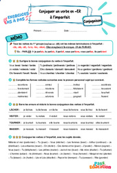 Conjuguer un verbe en - ER à l’imparfait - Exercices Pas à Pas : Primaire 3 - PDF à imprimer