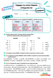 Conjuguer les verbes fréquents à l’imparfait (2) - Exercices Pas à Pas : Primaire 3 - PDF à imprimer